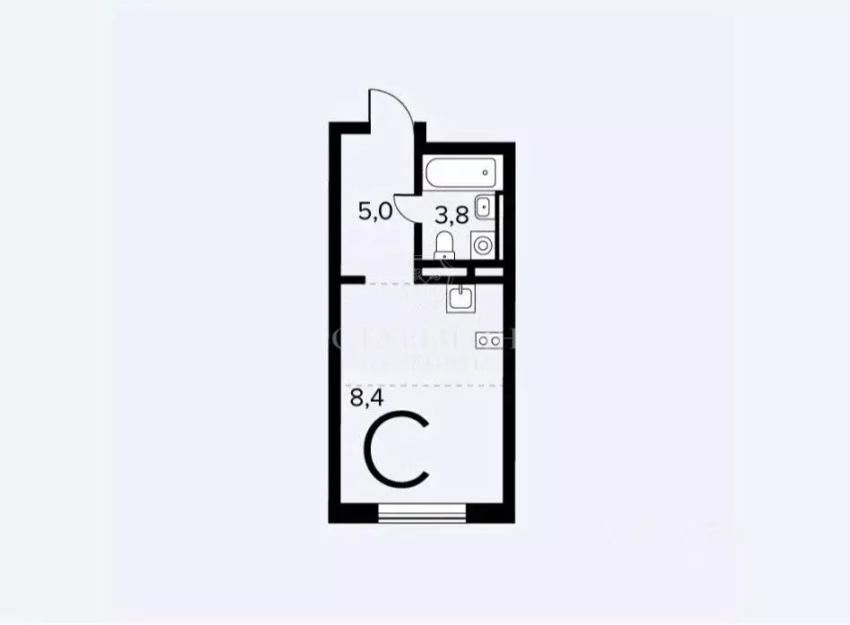 Студия Москва Десеновское поселение, ул. 3-я Нововатутинская, 15к1 ... - Фото 1