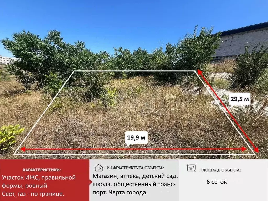 Участок в Крым, Симферополь ул. Василия Горишнего (6.0 сот.) - Фото 1