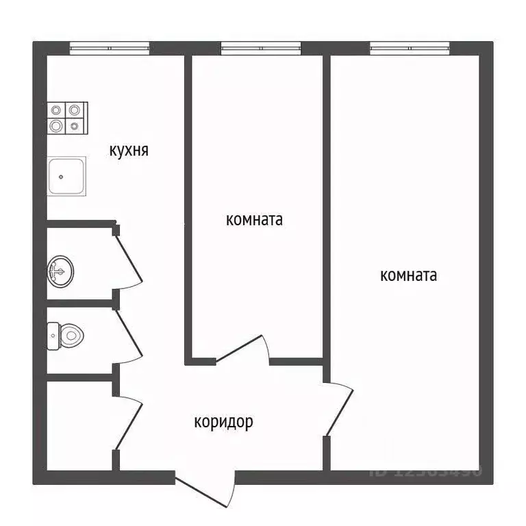 2-к кв. Воронежская область, Воронеж Пеше-Стрелецкая ул., 159 (48.0 м) - Фото 2