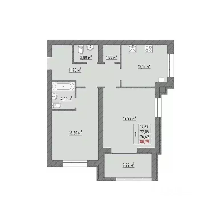2-к кв. Ивановская область, Иваново Кооперативная ул., 3 (77.99 м) - Фото 0