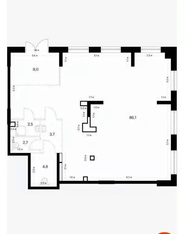 Помещение свободного назначения в Москва Варшавское ш., 280к2 (109 м) - Фото 2