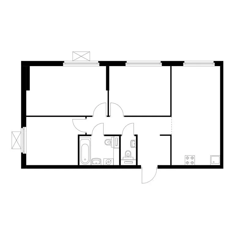 3-комнатная квартира: Казань, жилой комплекс Нокса Парк, 3 (71.2 м) - Фото 0