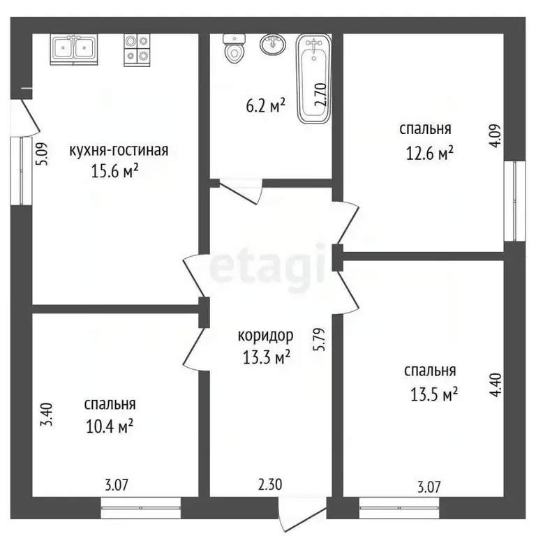 Таунхаус в Ростовская область, Аксайский район, Большелогское с/пос, ... - Фото 2