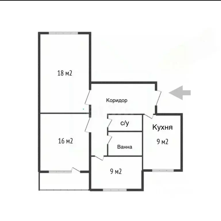 3-к кв. Белгородская область, Белгород ул. Щорса, 40 (60.0 м) - Фото 2