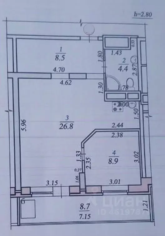2-к кв. Самарская область, Самара ул. Советской Армии, 238а (58.0 м) - Фото 2
