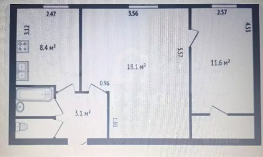 2-к кв. Санкт-Петербург Ленинский просп., 138/5 (45.7 м) - Фото 2