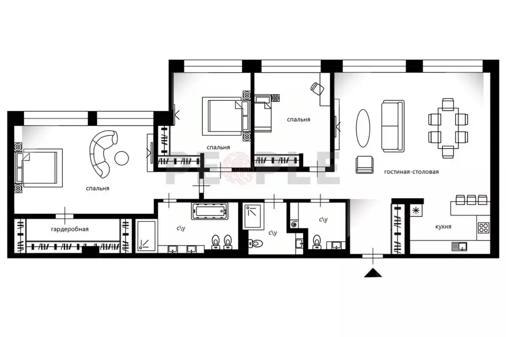 4-к кв. Москва Ленинградский просп., 37/3 (131.8 м) - Фото 2