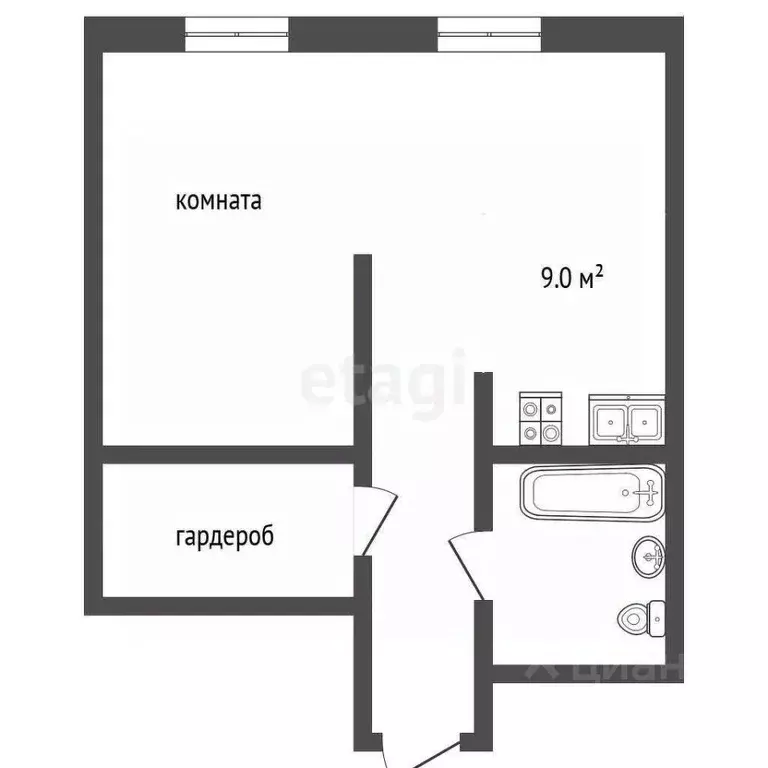 Студия Москва Пулковская ул., 2 (34.7 м) - Фото 1