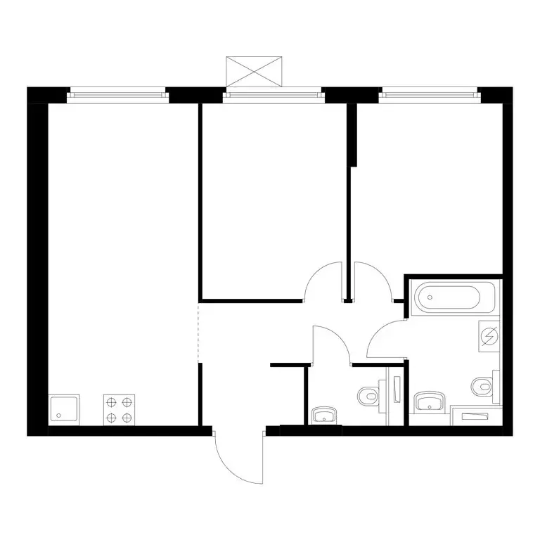 2-комнатная квартира: Казань, ЖК Нокса Парк (51 м) - Фото 0