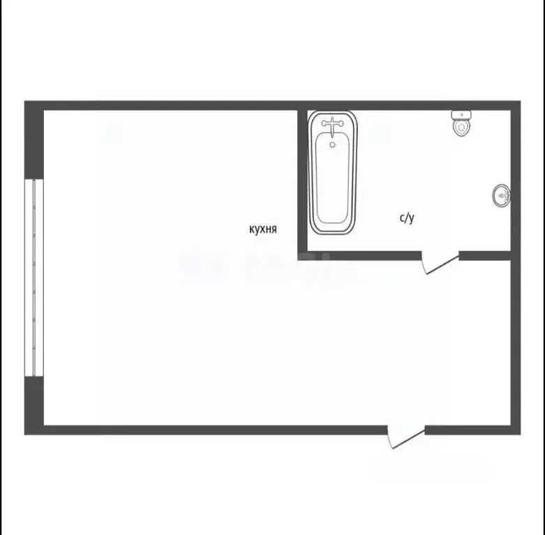 Студия Алтайский край, Барнаул Балтийская ул., 63Б (25.7 м) - Фото 2