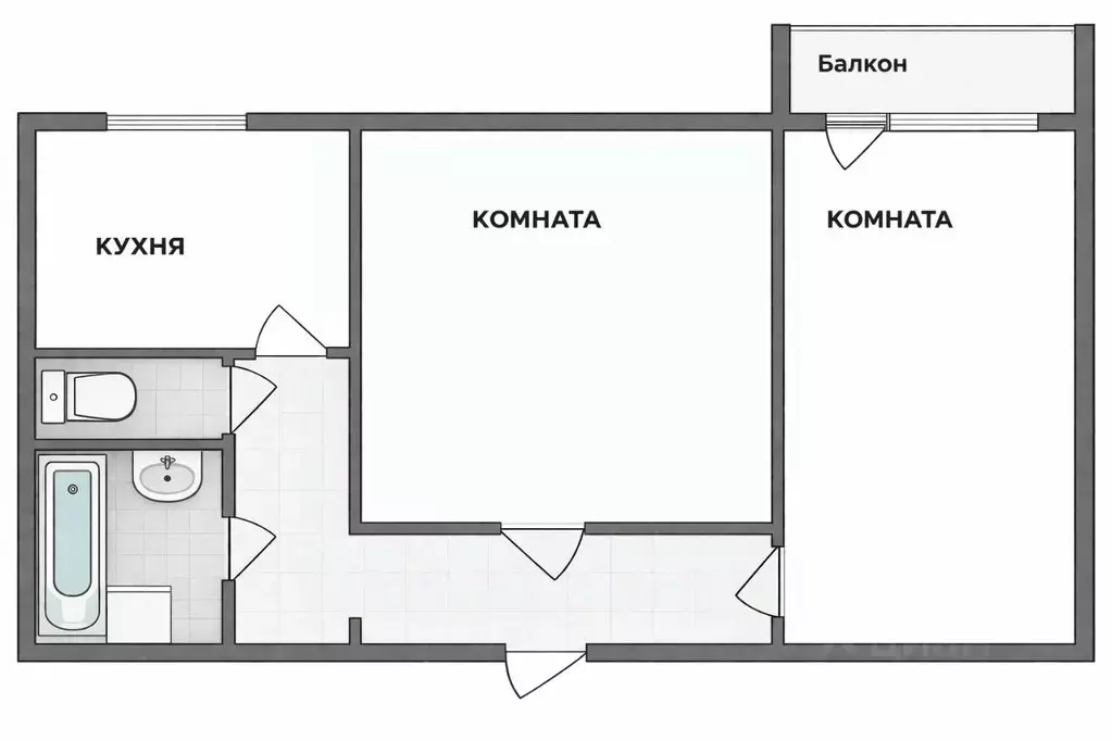 2-к кв. Кировская область, Кирово-Чепецк просп. Россия, 30 (52.8 м) - Фото 2