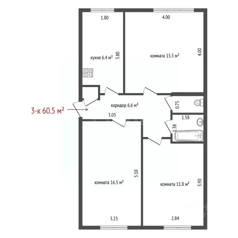 3-к кв. Свердловская область, Екатеринбург ул. Серафимы Дерябиной, ... - Фото 1