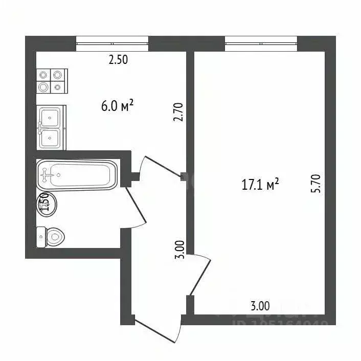 1-к кв. Крым, Феодосия ул. Советская, 12 (29.7 м) - Фото 2