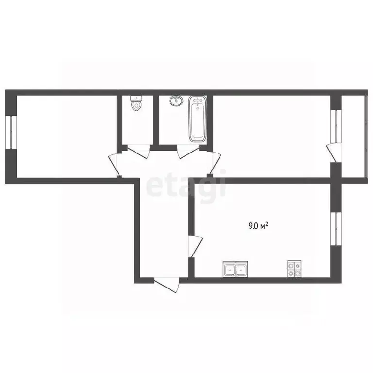 2-к кв. Ярославская область, Ярославль ул. Академика Колмогорова, 11к2 ... - Фото 2
