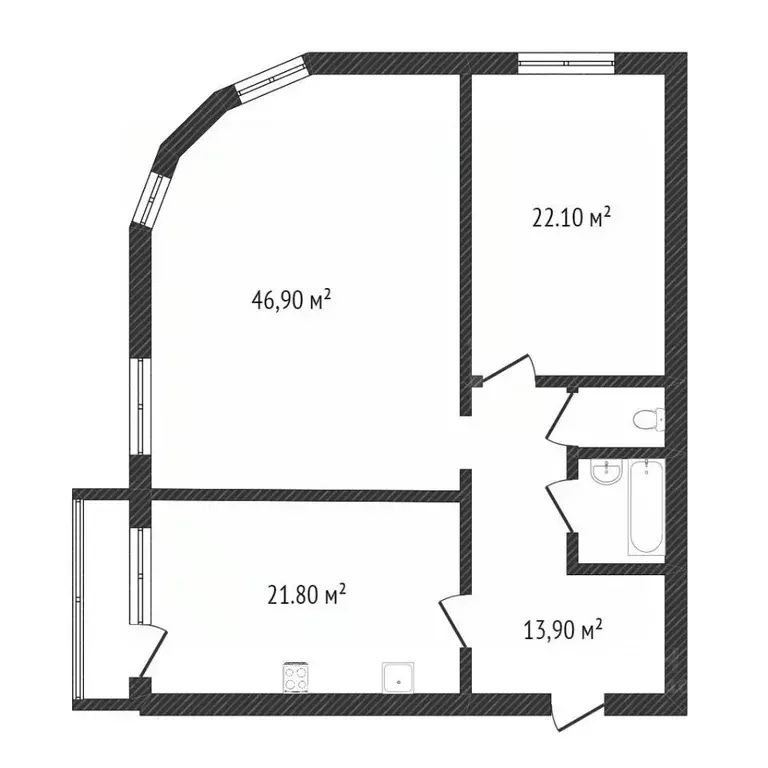 2-к кв. Тюменская область, Тюменский муниципальный округ, д. Дударева ... - Фото 2