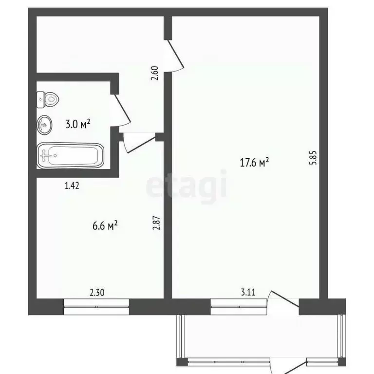 Офис в Тюменская область, Тюмень ул. Пермякова, 2а (29 м) - Фото 2