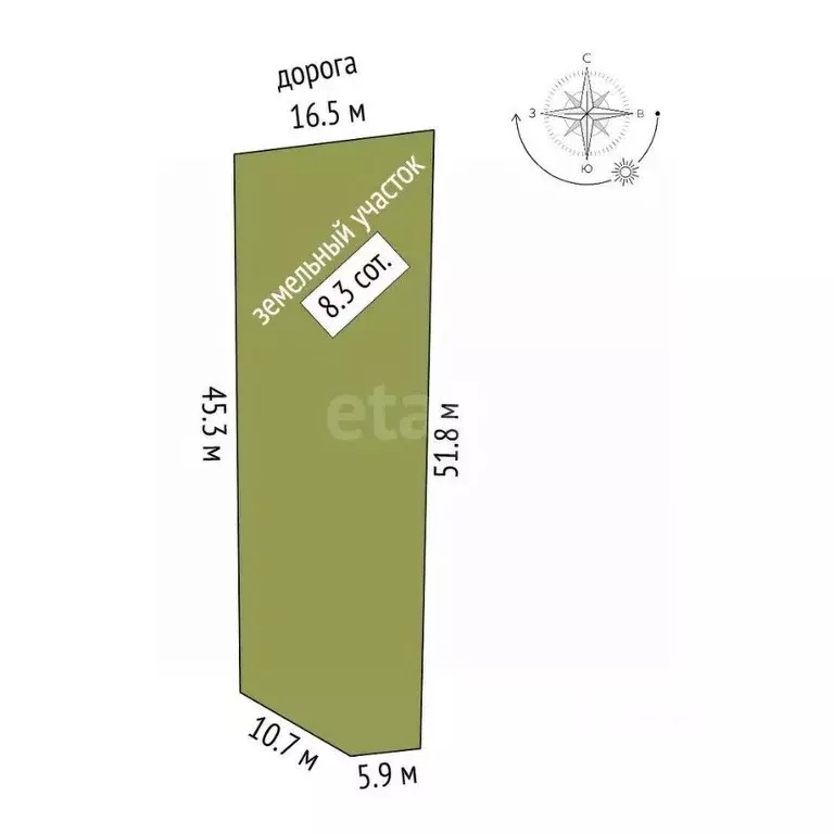 Участок в Ростовская область, Азовский район, Елизаветинское с/пос, ... - Фото 2