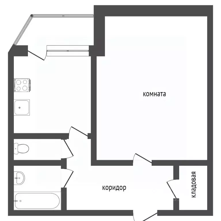 1-к кв. Ханты-Мансийский АО, Сургут ул. Чехова, 5 (43.8 м) - Фото 1