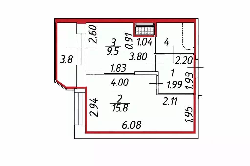 1-к кв. Санкт-Петербург просп. Маршала Блюхера, 7к1 (33.3 м) - Фото 2