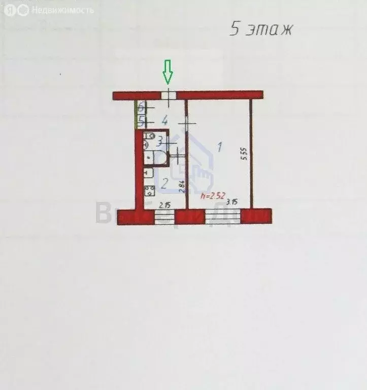 1-комнатная квартира: Иваново, улица Парижской Коммуны, 15 (28.8 м) - Фото 1