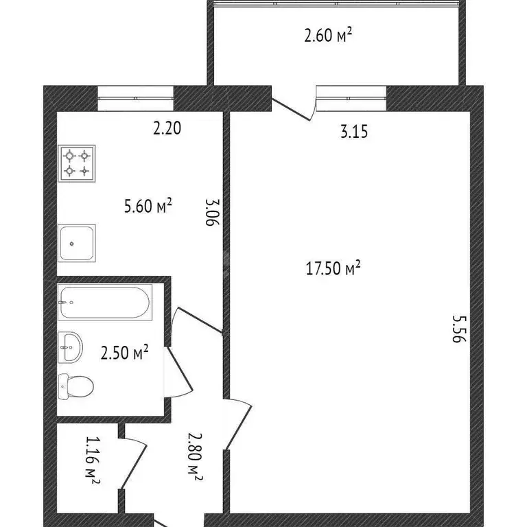 Квартира, 1 комната, 29 м - Фото 1