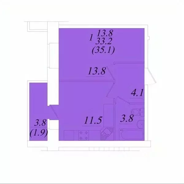 1-к кв. Вологодская область, Вологда Новгородская ул., 34к1 (35.1 м) - Фото 0