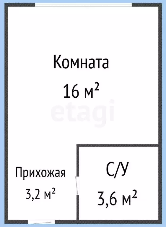 Студия Краснодарский край, Горячий Ключ ул. Санаторная, 13 (22.8 м) - Фото 1