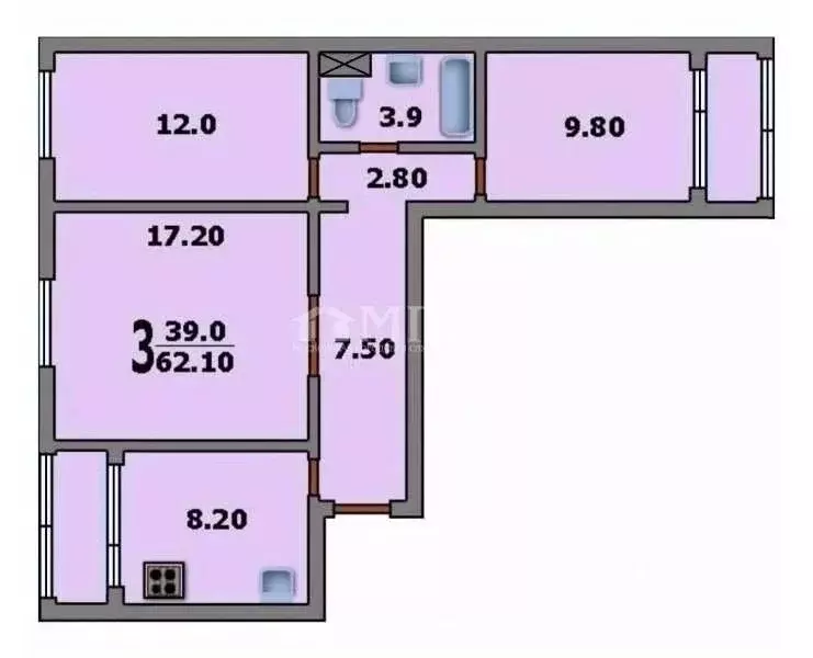 3-к кв. Москва Таллинская ул., 19К1 (63.5 м) - Фото 0