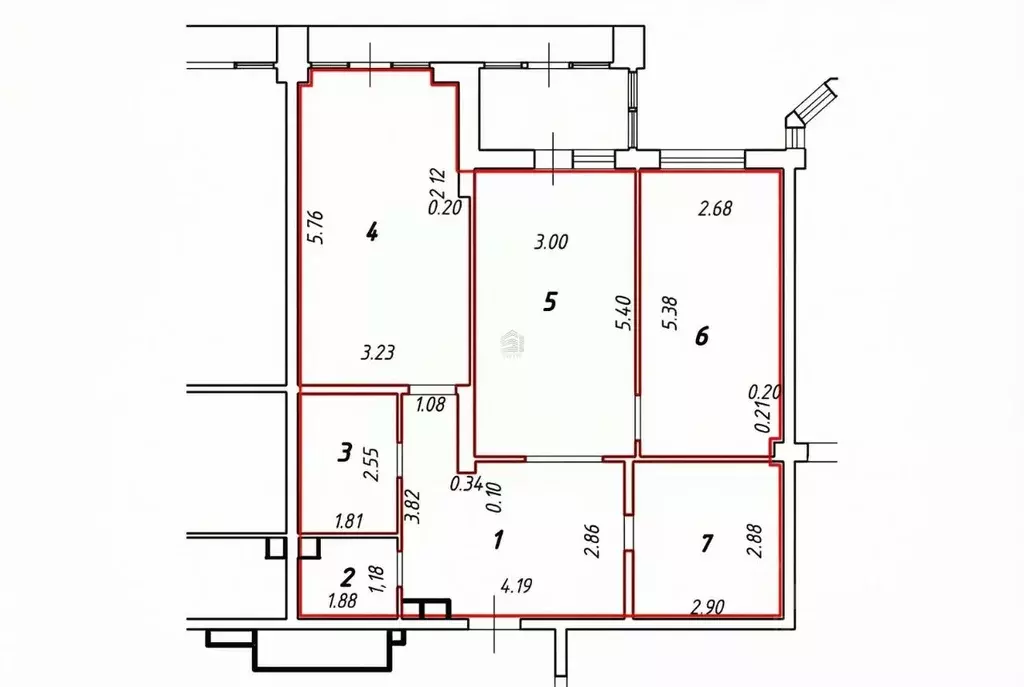 2-к кв. Краснодарский край, Краснодар Центральный мкр, ул. Имени ... - Фото 2