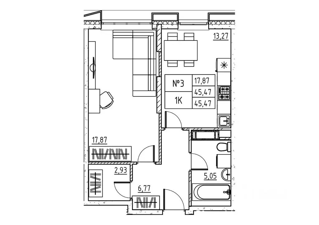 1-к кв. Московская область, Дубна ул. Понтекорво (45.46 м) - Фото 1