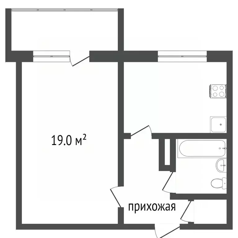 1-к кв. Вологодская область, Вологда Профсоюзная ул., 23 (34.8 м) - Фото 2