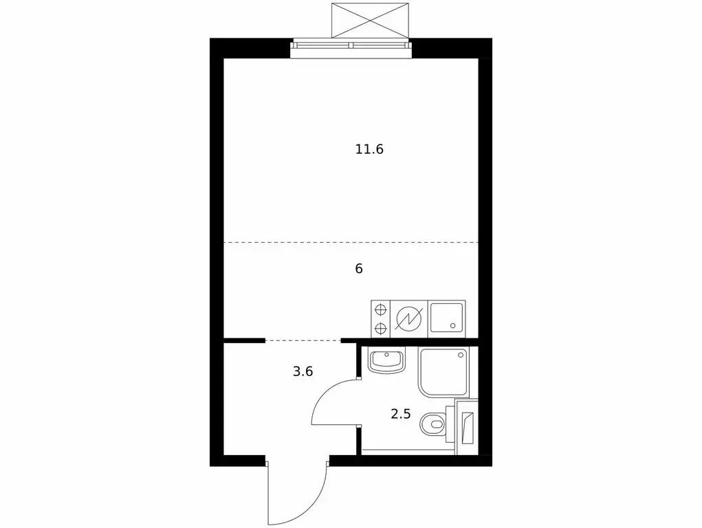 Квартира-студия: Москва, Новоостаповская улица, 7к2 (23.2 м) - Фото 1