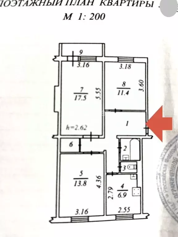 3-к кв. Ямало-Ненецкий АО, Ноябрьск ул. Изыскателей, 38А (65.4 м) - Фото 2