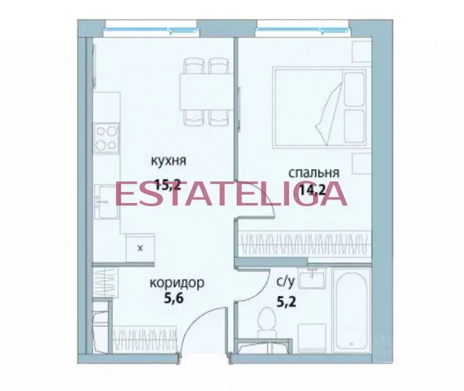 1-к кв. Москва ул. Крузенштерна, 7 (41.0 м) - Фото 1