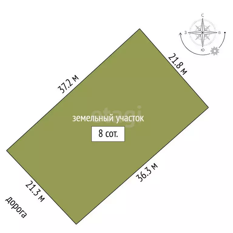 Участок в посёлок Петро-Славянка, СНТ Красноармейское (8 м) - Фото 1