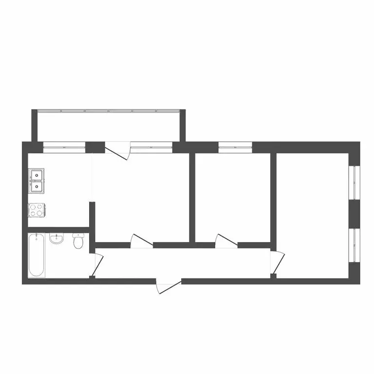 3-комнатная квартира: Тюмень, улица Монтажников, 49 (78.8 м) - Фото 1