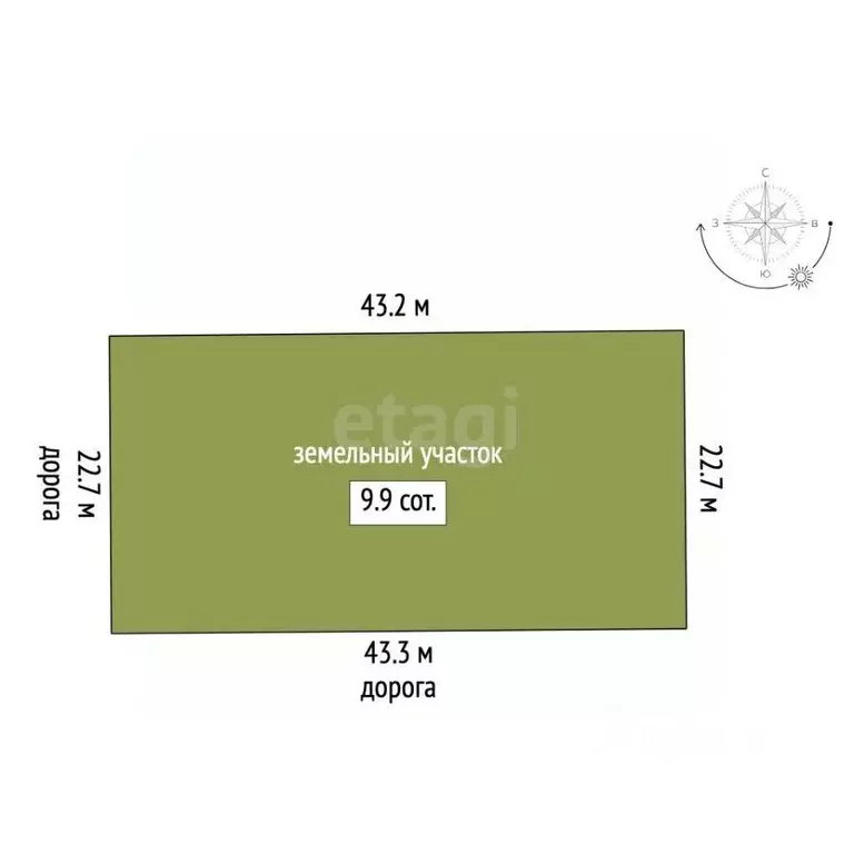 Участок в Тюменская область, Тобольск ул. Солнечная (992.0 сот.) - Фото 1