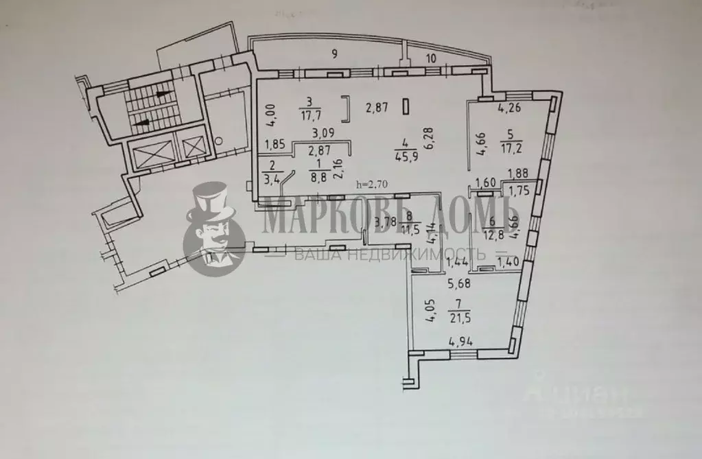 4-к кв. Новосибирская область, Новосибирск ул. Шевченко, 15 (138.8 м) - Фото 1