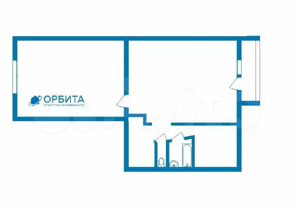 2-к. квартира, 44 м, 4/5 эт. - Фото 0
