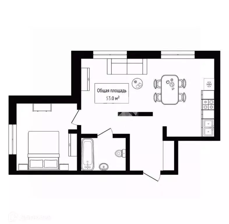 2-к кв. Новосибирская область, Новосибирск ул. Василия Клевцова, 3 ... - Фото 2