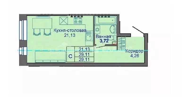 Студия Архангельская область, Северодвинск ул. Карла Маркса, 40 (28.9 ... - Фото 2