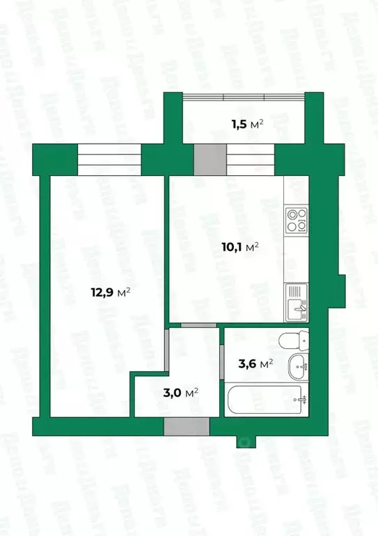 1-к кв. Кировская область, Киров ул. Старославянская, 10 (30.0 м) - Фото 0