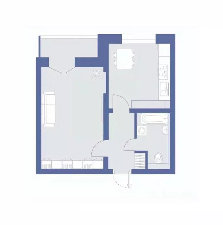 1-к кв. Москва, Москва, Троицк ул. Городская, 10 (41.0 м) - Фото 1