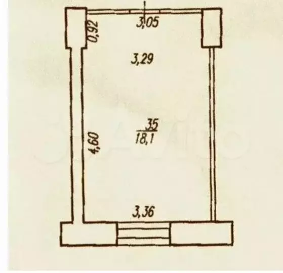 Комната 17,6м в 1-к., 4/5эт. - Фото 0