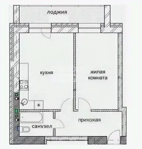 1-к кв. Новосибирская область, Новосибирск Золотистый пер., 2 (42.0 м) - Фото 1