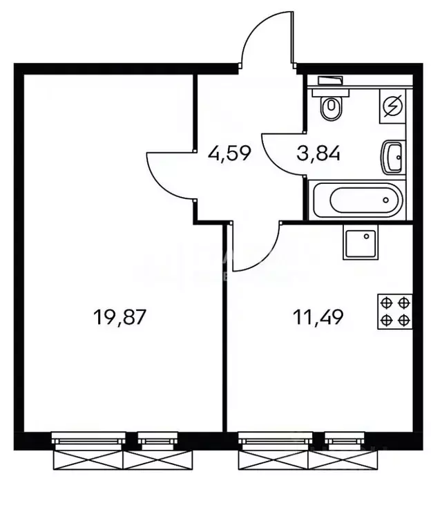 1-к кв. Москва Складочная ул., 8к1 (39.1 м) - Фото 2