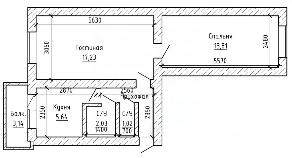 2-к кв. Кабардино-Балкария, Баксан ул. Угнич (42.5 м) - Фото 2