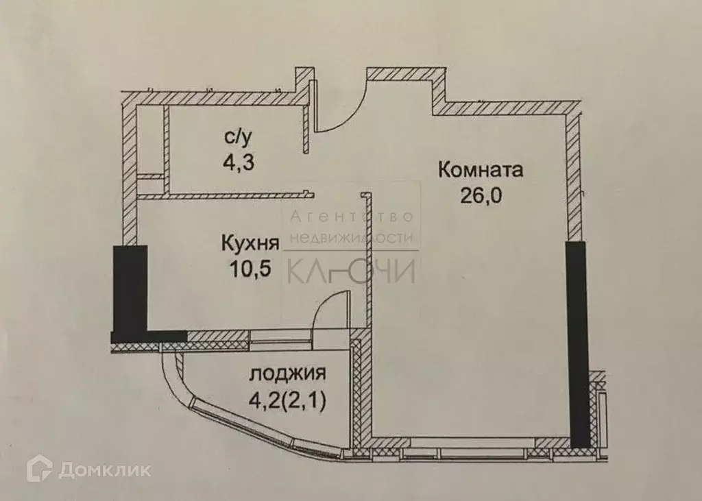 Продаётся 1-к квартира, 42 м - Фото 1
