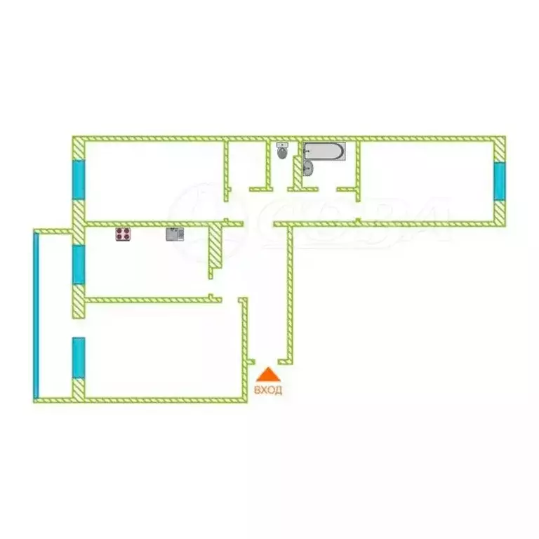 3-комнатная квартира: Тюмень, Широтная улица, 134к2 (85 м) - Фото 2