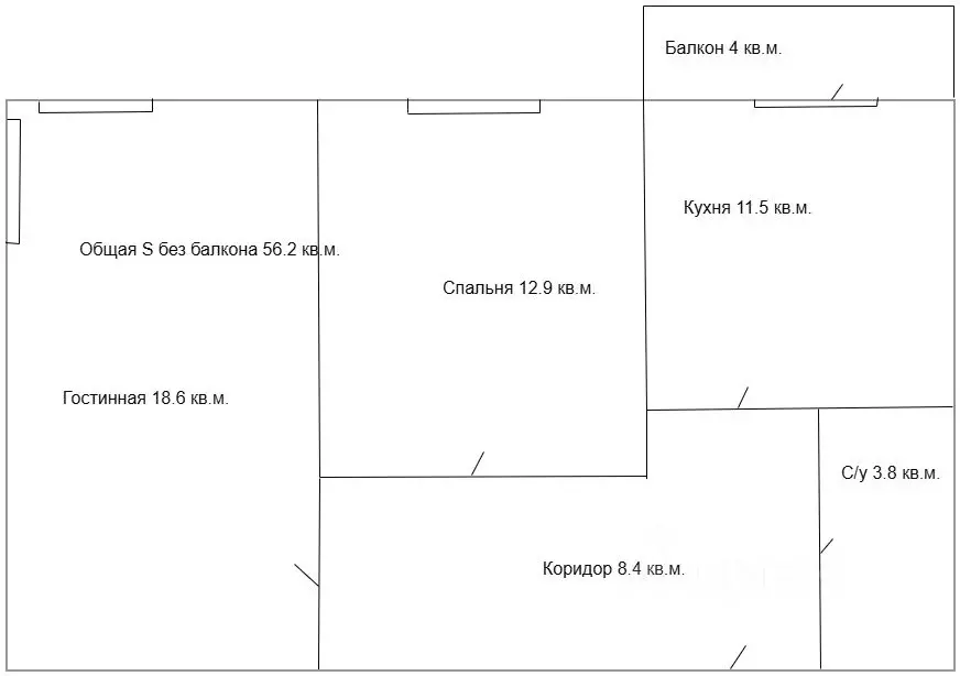 2-к кв. Севастополь ул. Токарева, 18Г (72.0 м) - Фото 1